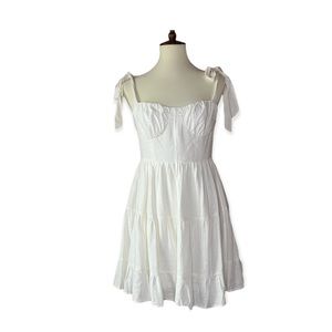 Lina White Mini Ruffles Sundress size M